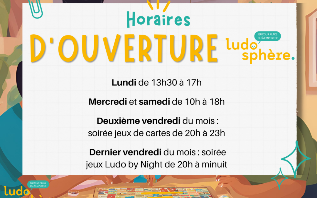 Ouverture les lundis après-midi à partir du 23 septembre